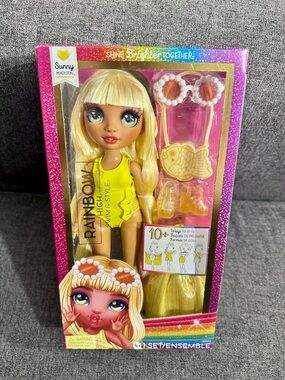 BNIB Super Cute Sunny Madison Rainbow High Doll with Yellow Swimsuit